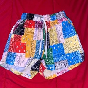 SHEIN Bandana Print Drawstring Shorts.